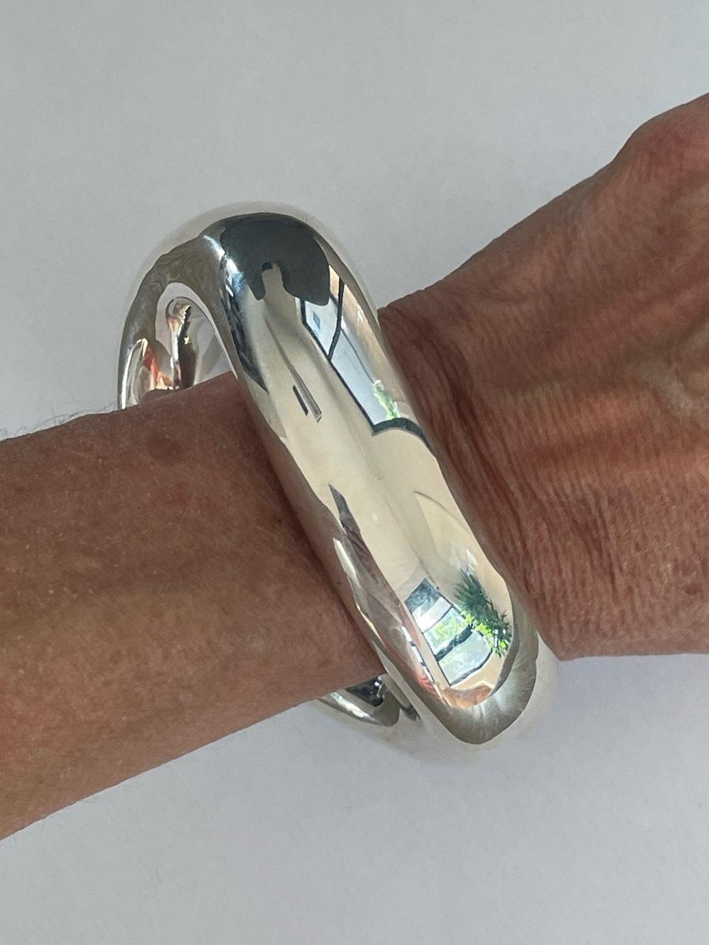 Angela Cummings Vintage Sterling Silver Wave Bangle Bracelet